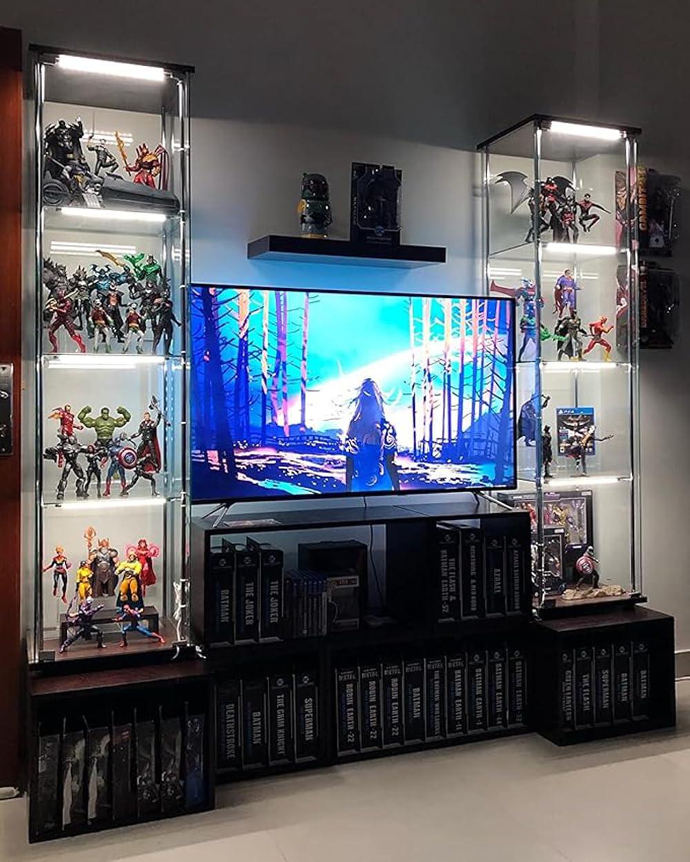 Cefrank Cefrank LED Display Lights, (4) Strip Light Bars for Display Case Shelf Showcase Bookshelf Kitchen Workbench, Plug-in Under Cabinet Lighting - (6000K, Cool White)