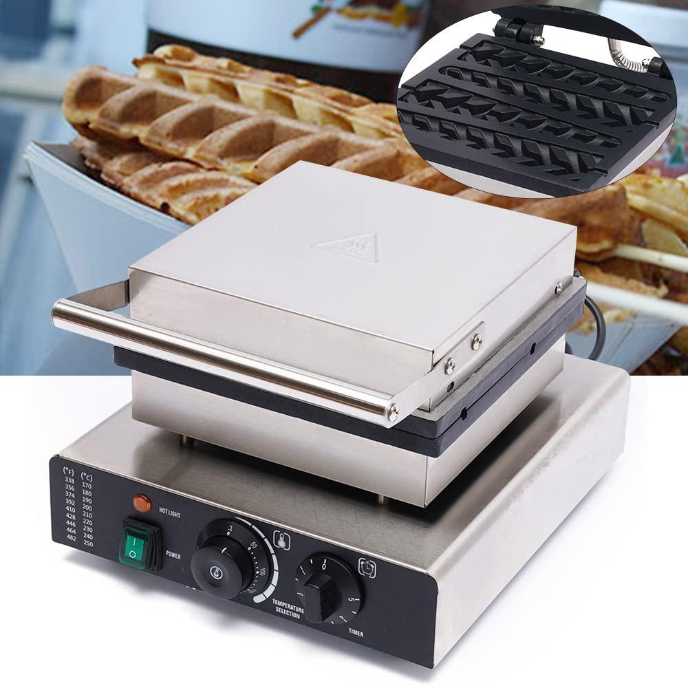 Hteedy Hteedy Stick Waffle Maker, Nonstick Electric Waffle Maker Machine Electronic Waffle Maker Commercial Electric Lolly Waffle Stick Baker Machine for Restaurant