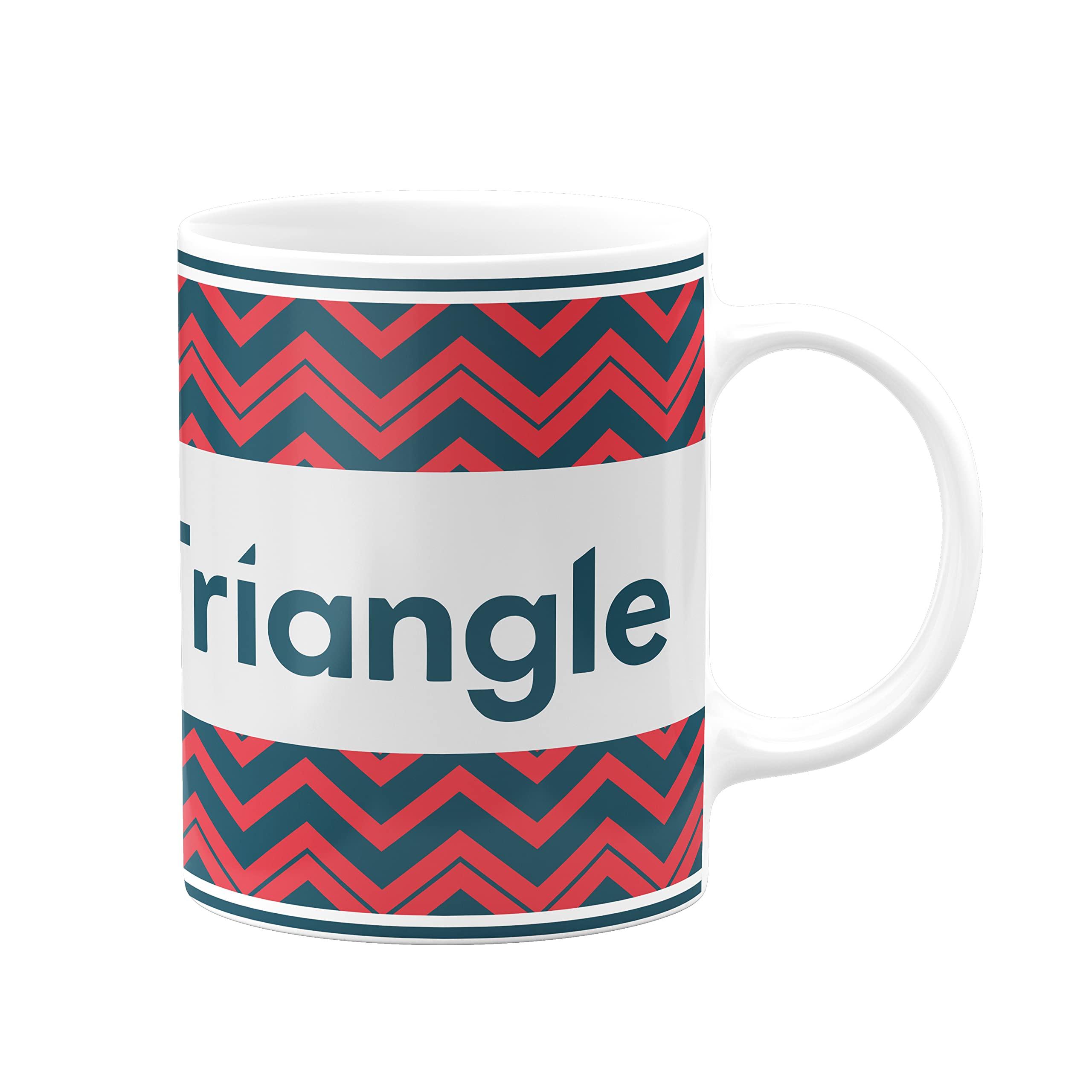 greeklife.store greeklife.store Triangle Fraternity Ceramic Coffee Mug 11 OZ Tea Cup (Triangle Fraternity - 12)