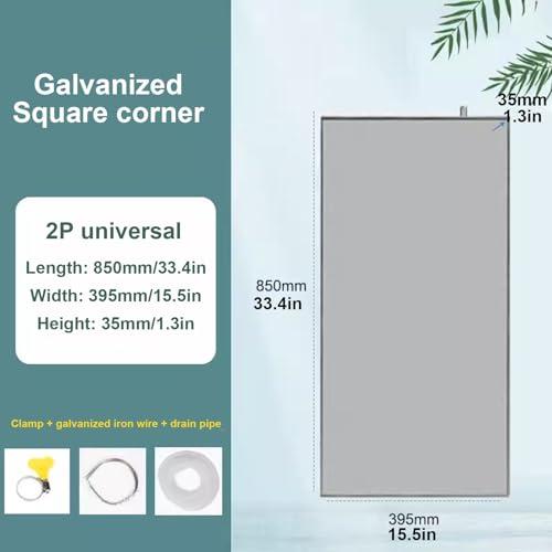 GMBAYUE GMBAYUE Ac Unit Drain Pan, Air Conditioner Drip Tray with Drain Hole, Stainless Steel Condensate Drain Pan for Universal Split Air Conditioner Heat Pump Systems (Color : 2P)