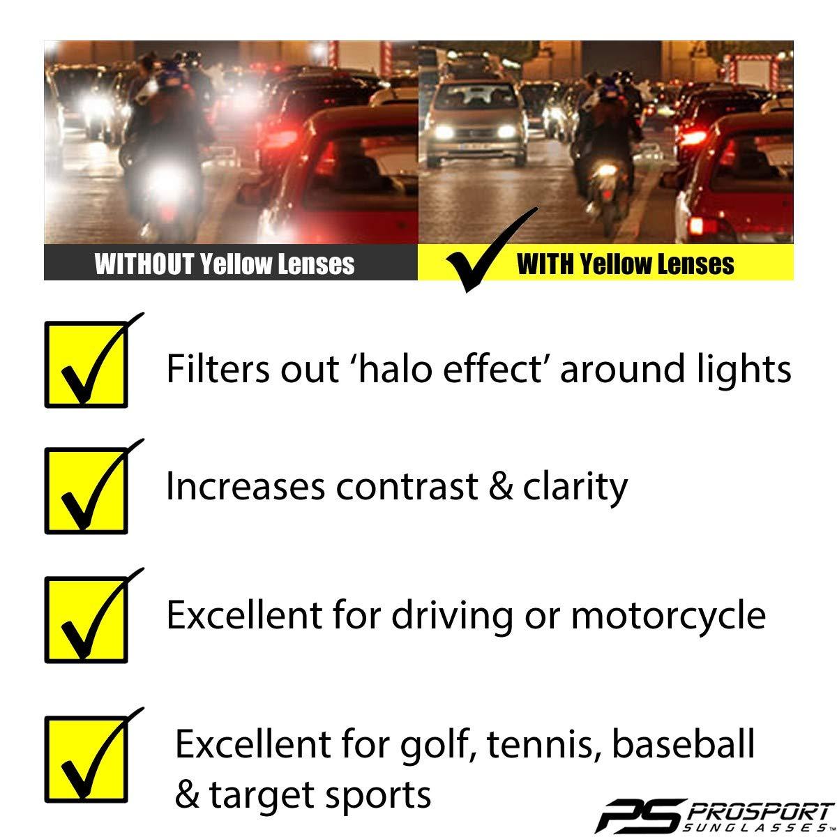 proSPORT proSPORT Safety Bifocal Glasses Yellow Lens +2.00 z87 Semi Rimless Night Driving for Men and Women