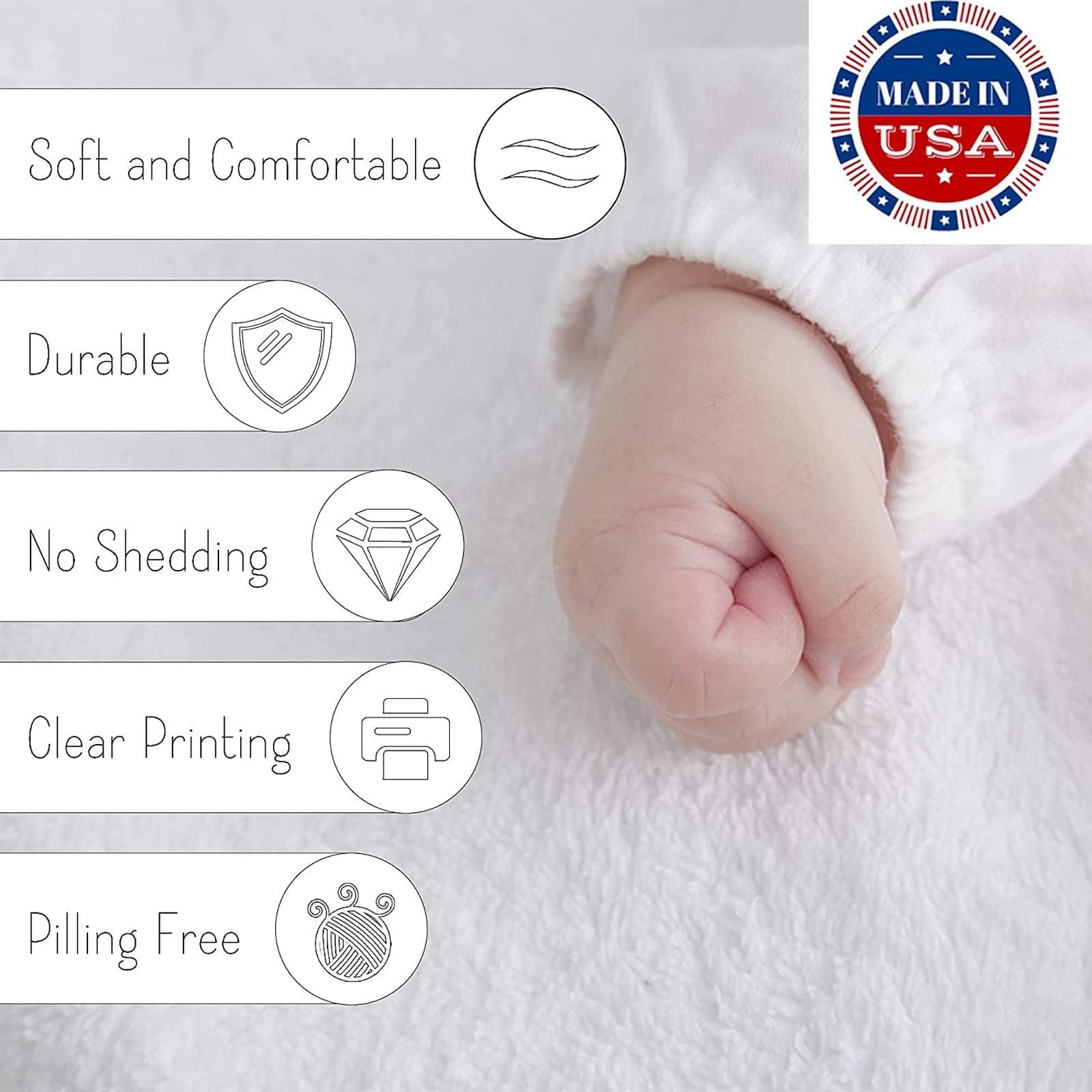 YESCUSTOM YESCUSTOM Personalzied Photo Blanket for Baby Girls Custom Mermaid Blanket Throw Blanket for Kids Girls Adults 60\"x80\"Inch-Made in USA