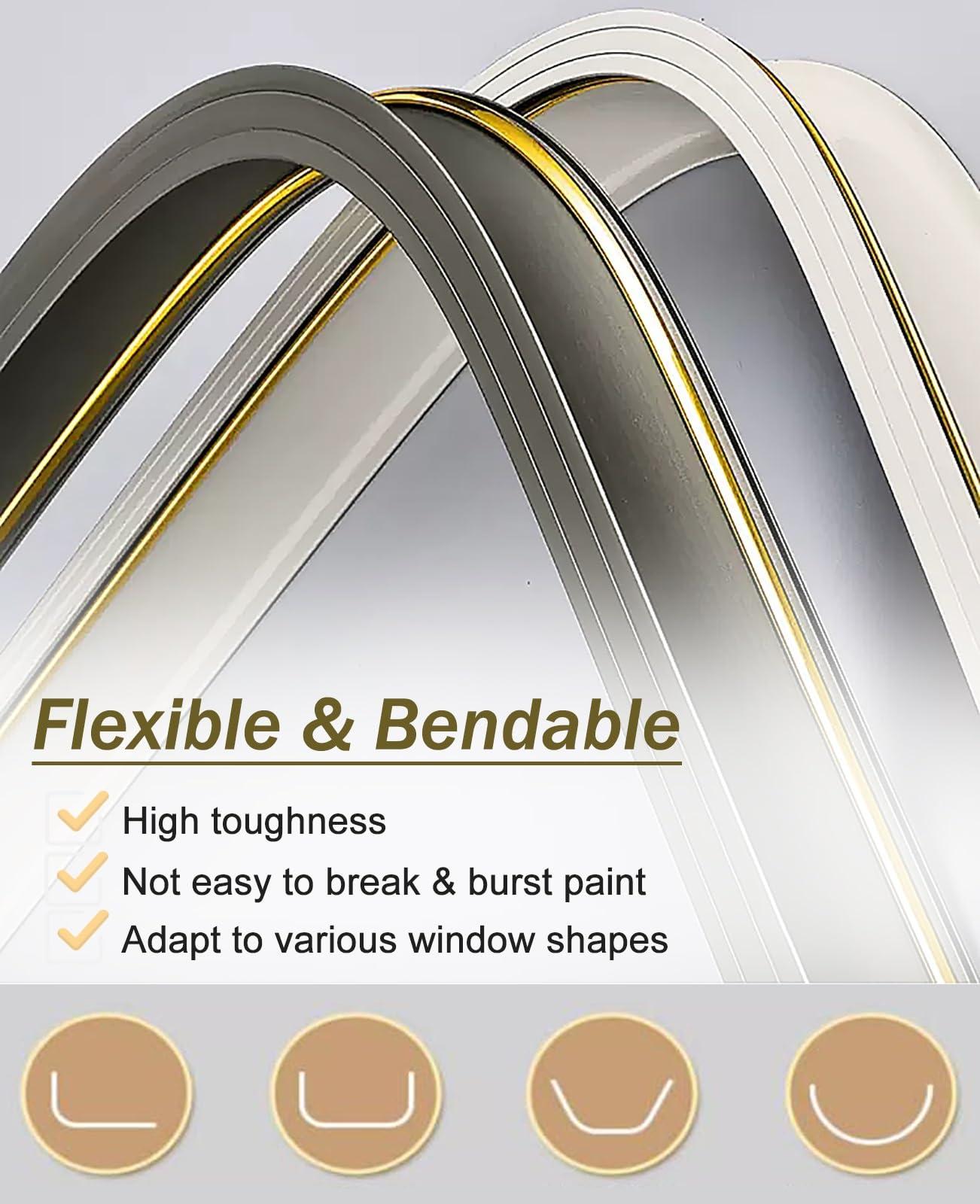 LZMZMQ Bendable Curtain Track - 8ft 10ft12ft 14ft 16ft 20ft, Home Commercial Room Divider Curtain Rod Aluminum Alloy, for Hospital/Gazebo/Rv Window, Ceiling Mount (Color : Champagne, Size : 100cm/3.3ft/39.