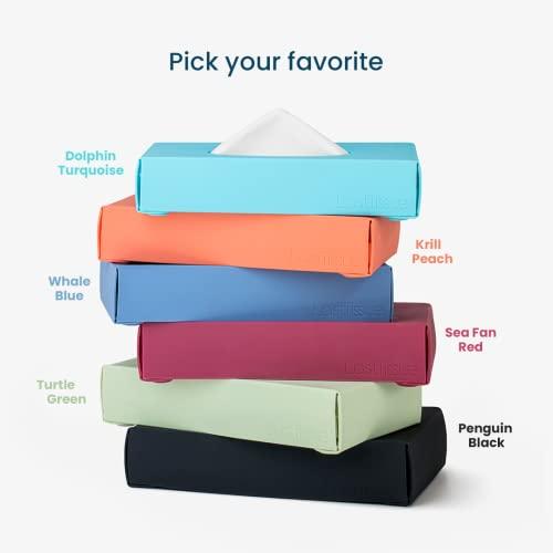 LastTissue LastTissue Reusable Tissue Box - with 18 Organic Soft Cotton Wipes, Eco Friendly and Sustainable Tissue Holder and Facial Tissues for Nose, Can be used as Paper Towels for Household