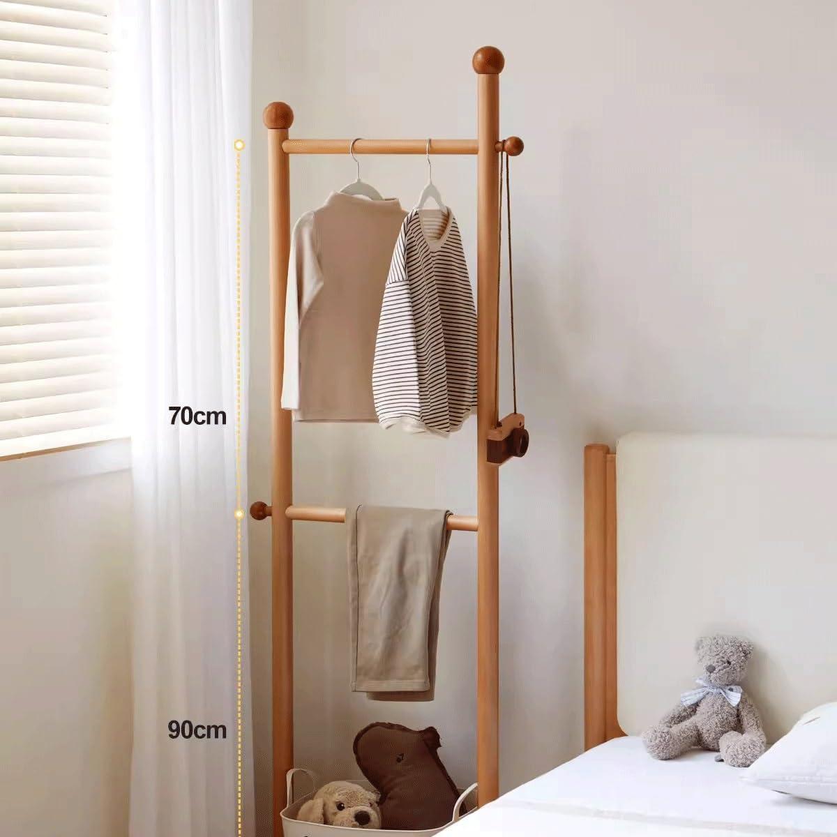 NASTYA NASTYA Coat Rack Freestanding Wooden Coat Rack Bedroom Simple Clothes Rack Floor-standing Vertical Clothes Storage Rack Free-Standing Hall Tree Stand (Size : B:70 * 40 * 177cm)