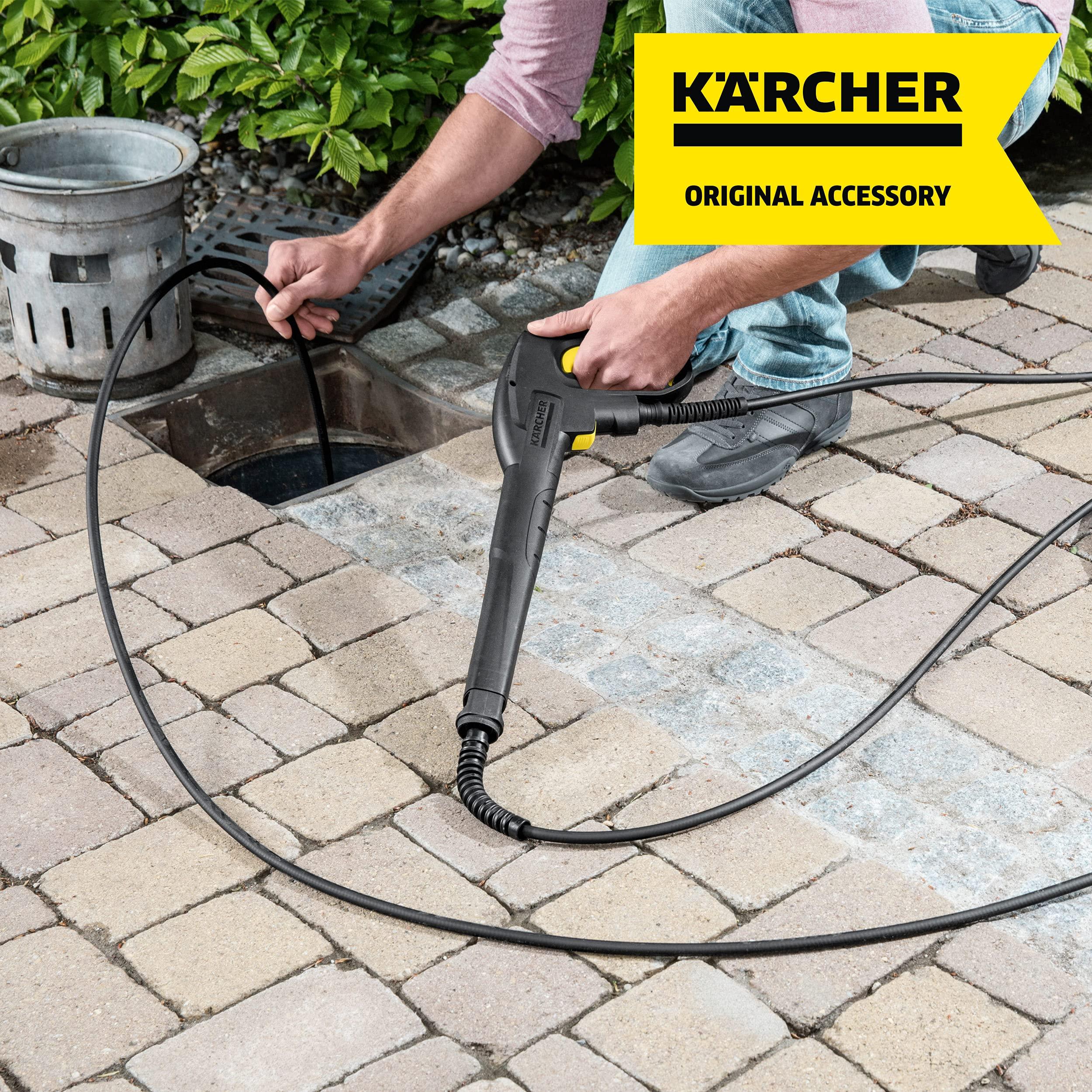 Karcher Krcher 26377670 15 m Pipe and Drain Cleaning Kit for K2 - K7 Series Domestic Pressure Washers, Black, Yellow