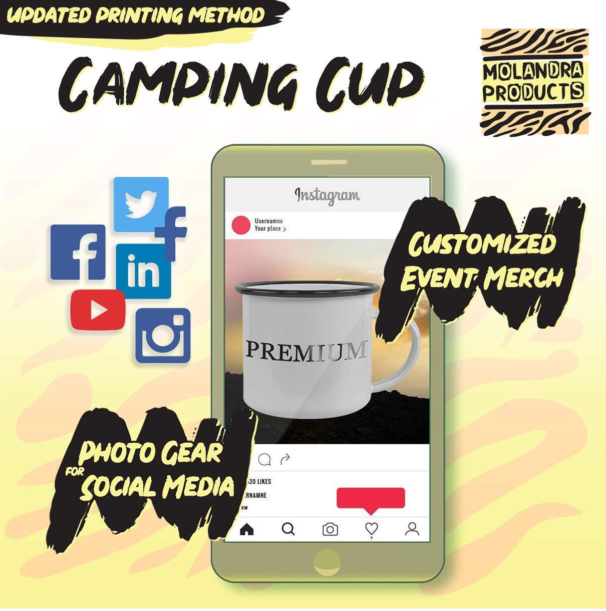 Molandra Products got stubbiness? - 12oz Camping Mug Stainless Steel, Black