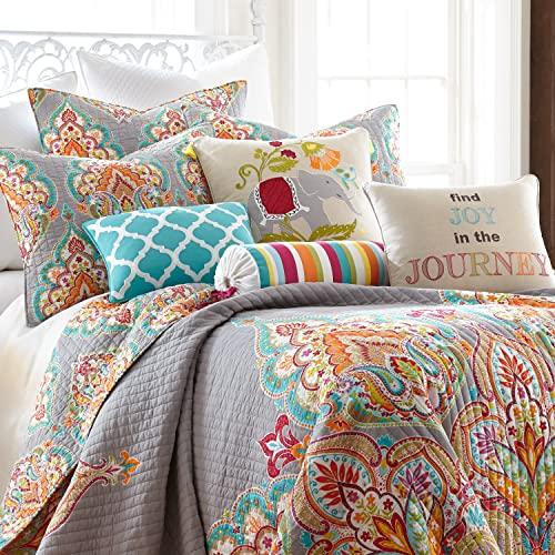 Levtex Home Levtex Home Marielle Grey King Cotton Quilt Set, Grey, Damask