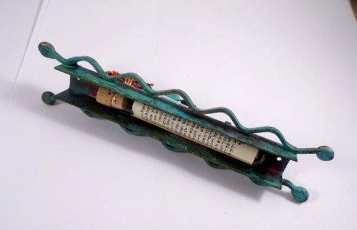 Gary Rosenthal Gary Rosenthal Jewish Wedding Glass Mezuzah with Non Kosher Scroll Gift Boxed