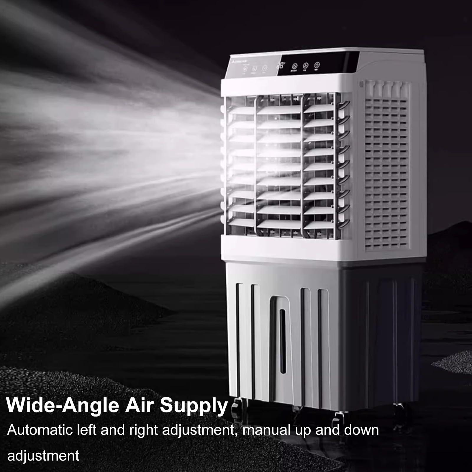 WXXSHGDW WXXSHGDW Evaporative Air Cooler for Room, 3 in 1 Portable Swamp Cooler, Air Conditioner Portable, 90Oscillation, 3 Speed 7.5H Timer, 75L Large Capacity Water Tank for Garage, Patio, Outdoor