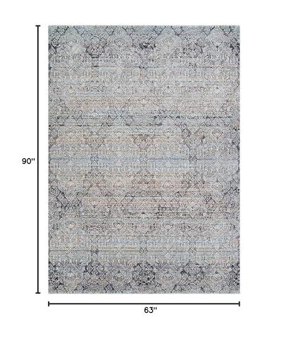 Couristan Couristan Luxor Barocco Area Rug, 5'3" x 7'6", Antique Beige-Pewter