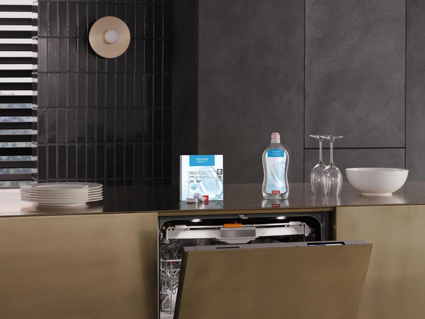 Miele Miele 99997795 UltraTabs All in 1 Dishwasher Set, 60 x UltraTabs Detergent Tablets, 1.5 Kg Salt and 500 ml Rinse Aid for Optimum Wash and Dry