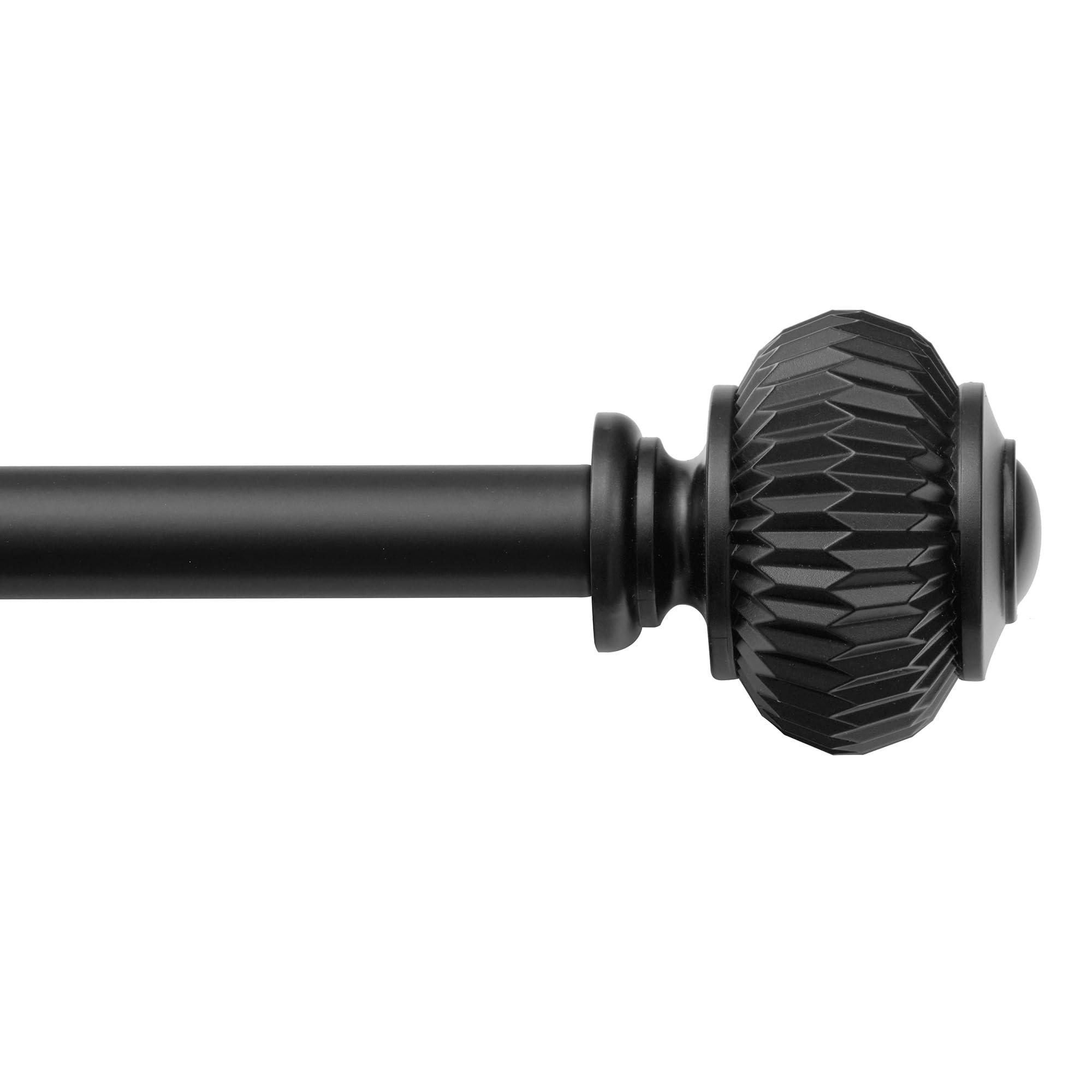 Utopia Alley UTOPIA ALLEY 3/4 Inch Curtain Rod - Curtain Rods For Windows 28 to 48 Inch, Adjustable Drapery Rods, Black Curtain Rods, Bedroom & Living Room Decorative Curtain Rods, Tapestry Poles (Black, 28"-48")