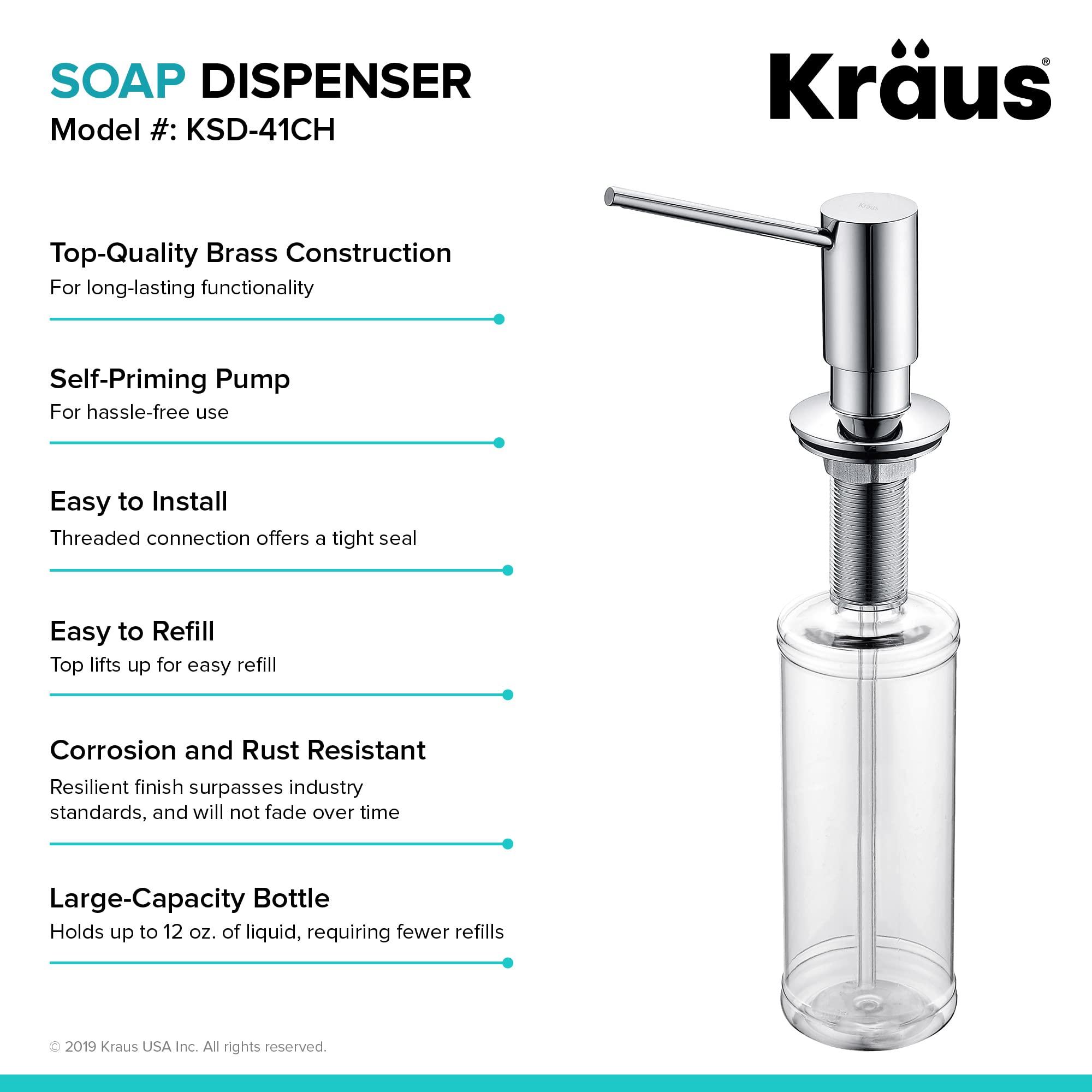 Kraus KRAUS Kitchen Soap and Lotion Dispenser in Chrome, KSD-41CH
