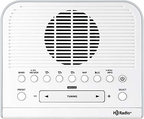 Sangean Sangean HDR-15 AM/FM Digital Tuning Clock Radio with USB Phone Charging, White