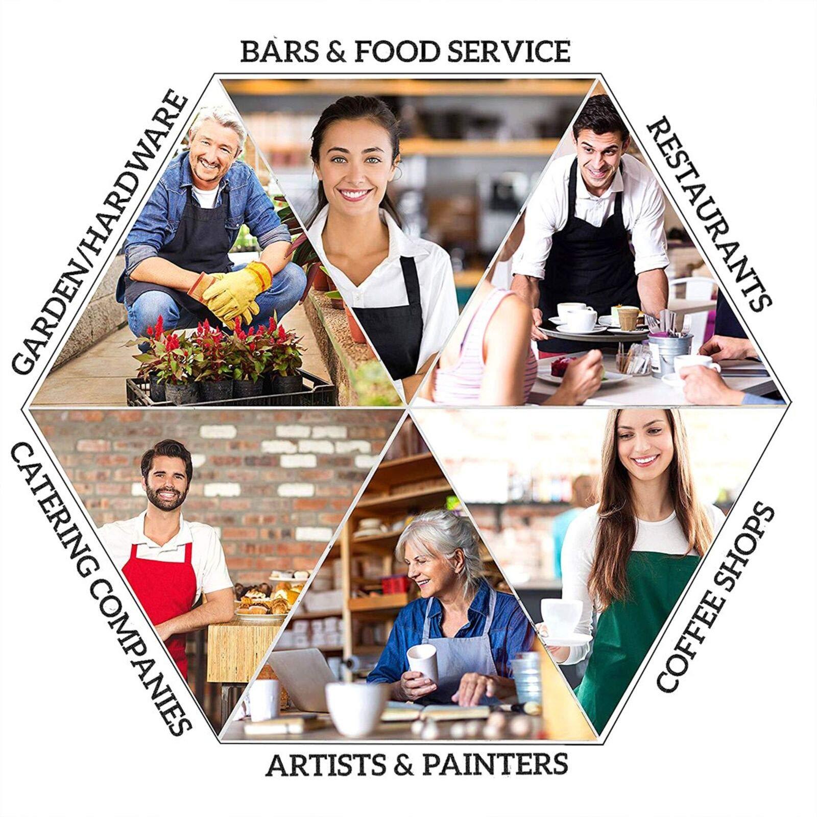 MLIANCEN MLIANCEN Custom Scissors Barber Apron for Men Women, Personalized Photo Logo Text Barbershop Apron with Pockets, Customized Adjustable Bib Apron for Hair Salon Hairdressers