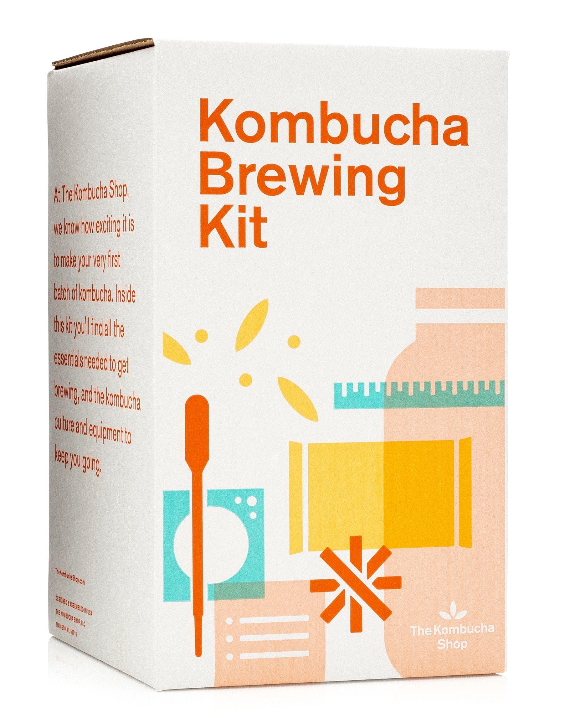 The Kombucha Shop The Kombucha Shop Organic Kombucha Starter Kit - 1 Gallon Brewing Kit Includes All The Essentials Required for Brewing Kombucha At Home