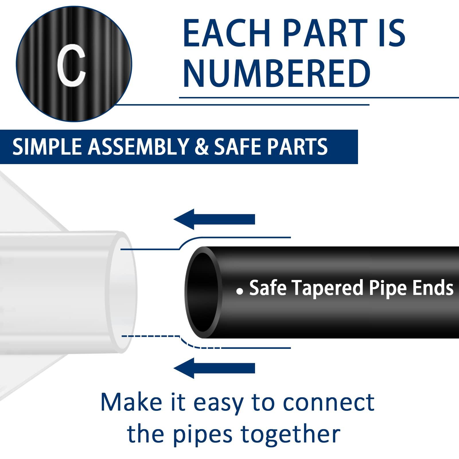 LOKEME LOKEME Portable Closet, 67 Inch Wardrobe Closet for Hanging Clothes with 4 Hanging Rods, 25mm Steel Tube Clothes Storage Organizer for Extra Sturdy, Quick and Easy to Assembly, Gray Cover