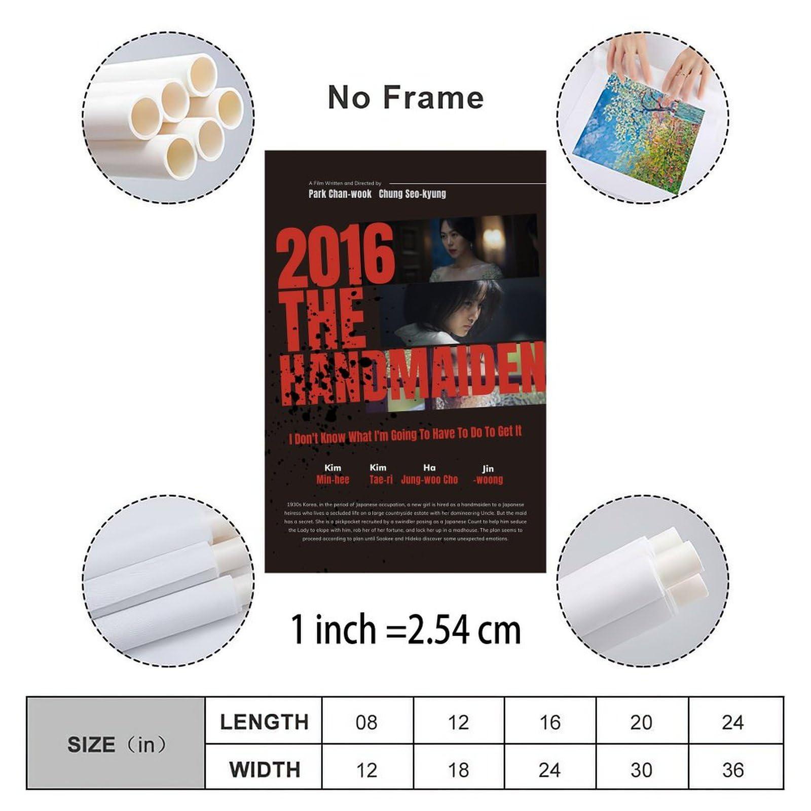 POMTXB Korean Movie Poster The Handmaiden 2016 Movies Poster (6) Canvas Painting Wall Art Poster for Bedroom Living Room Decor 24x36inch(60x90cm)