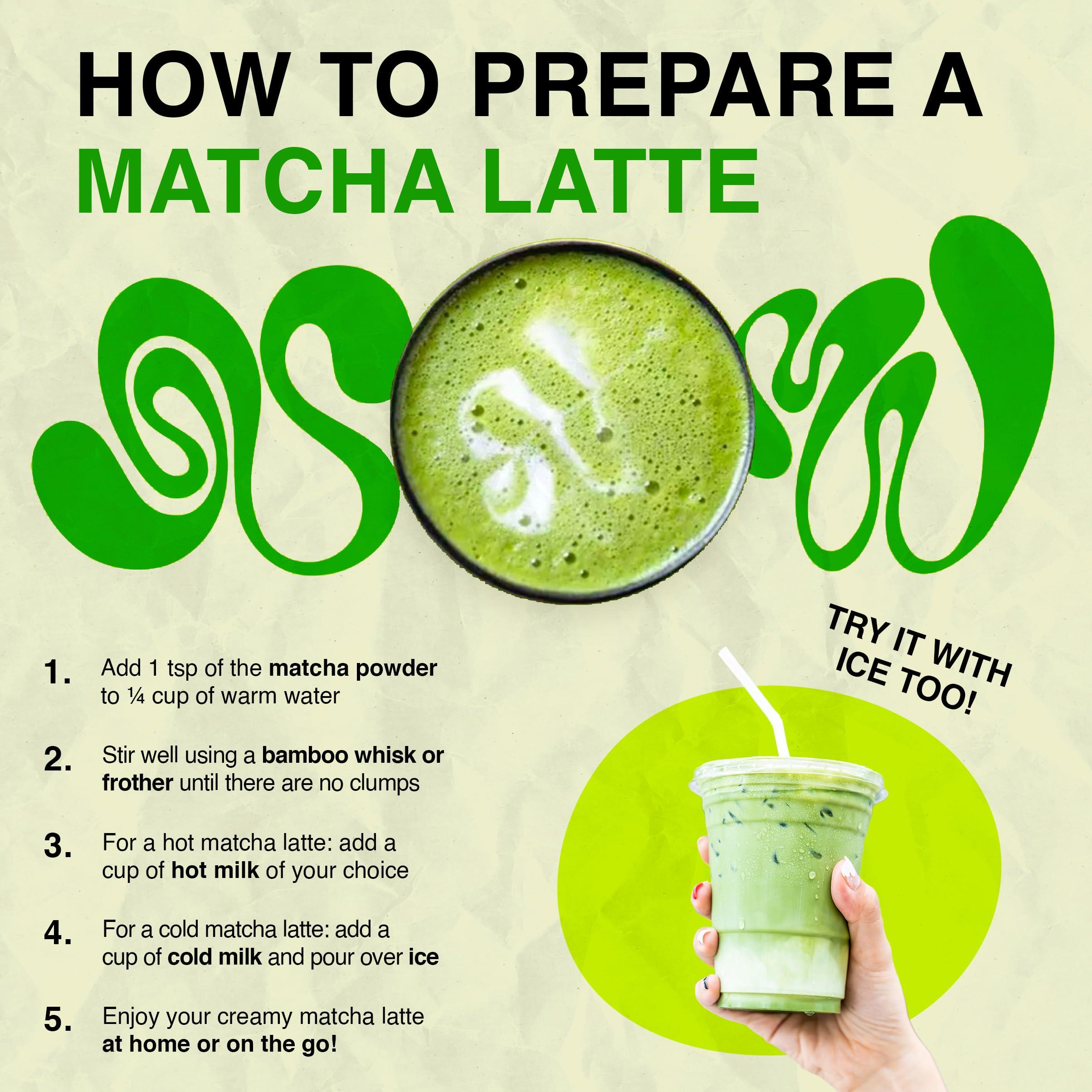 MATCHA DNA DrinkMatcha Organic Matcha Green Tea Powder 1 LB 100% Pure Matcha | Nothing Added | Perfect for Lattes, Smoothies, Baking (16 Ounce)