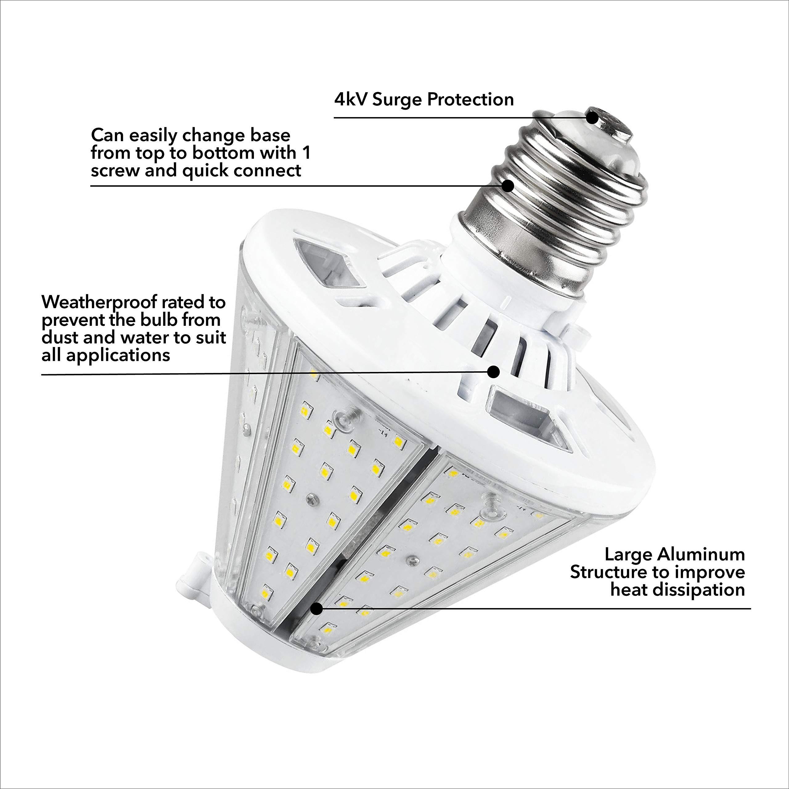 Green Light Depot GREENLIGHTDEPOT 30W LED Corn Bulb Post Top - Top Socket - Mogul Base (E39) - (UL)