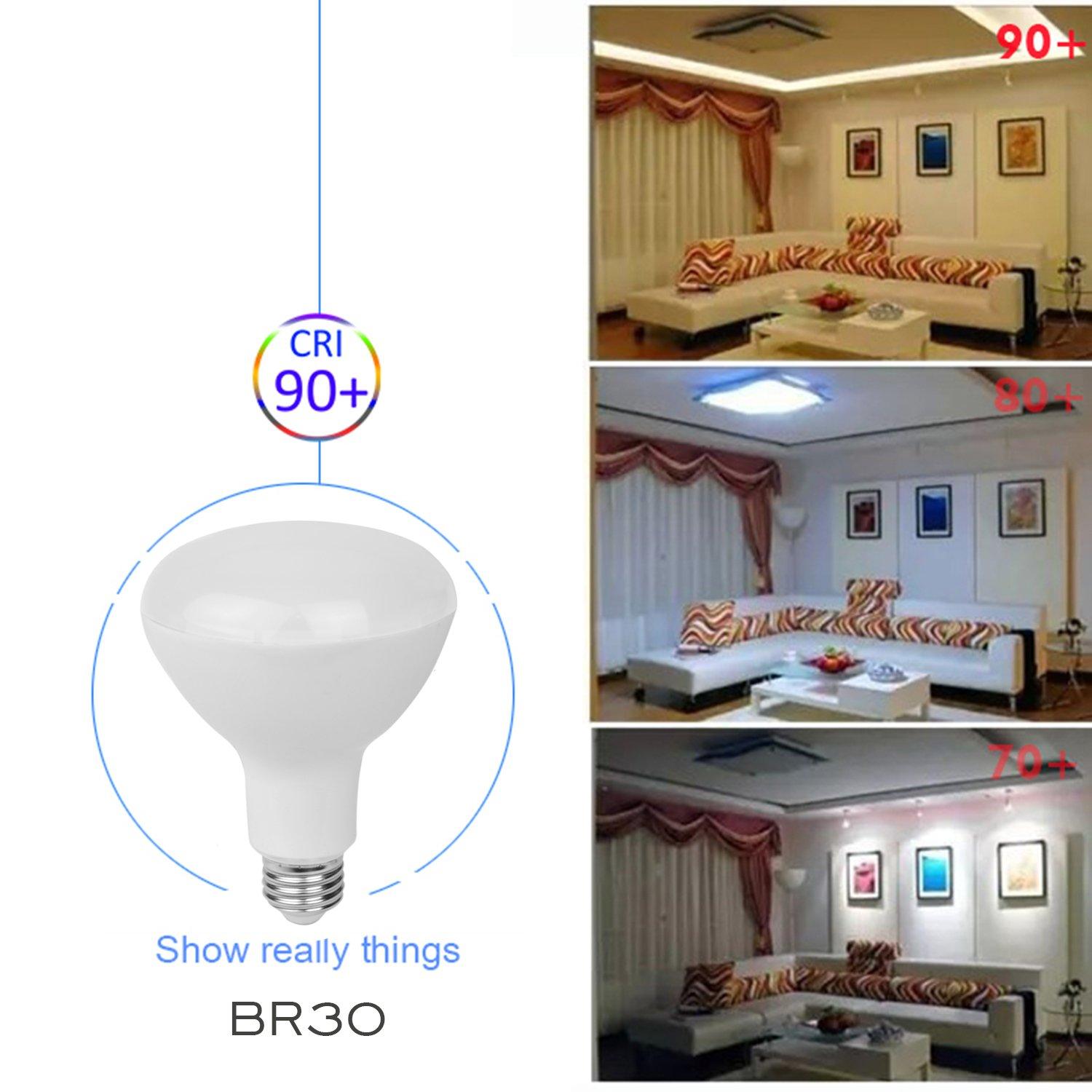 Rysa Light 1-Pack BR30 LED Light Flood Light Bulb,Soft White Glow 15W (100 Watt Equivalent), 2700K,Medium Base (E26),1350LM,120 Beam Angle,UL-Listed and Energy Star Approved