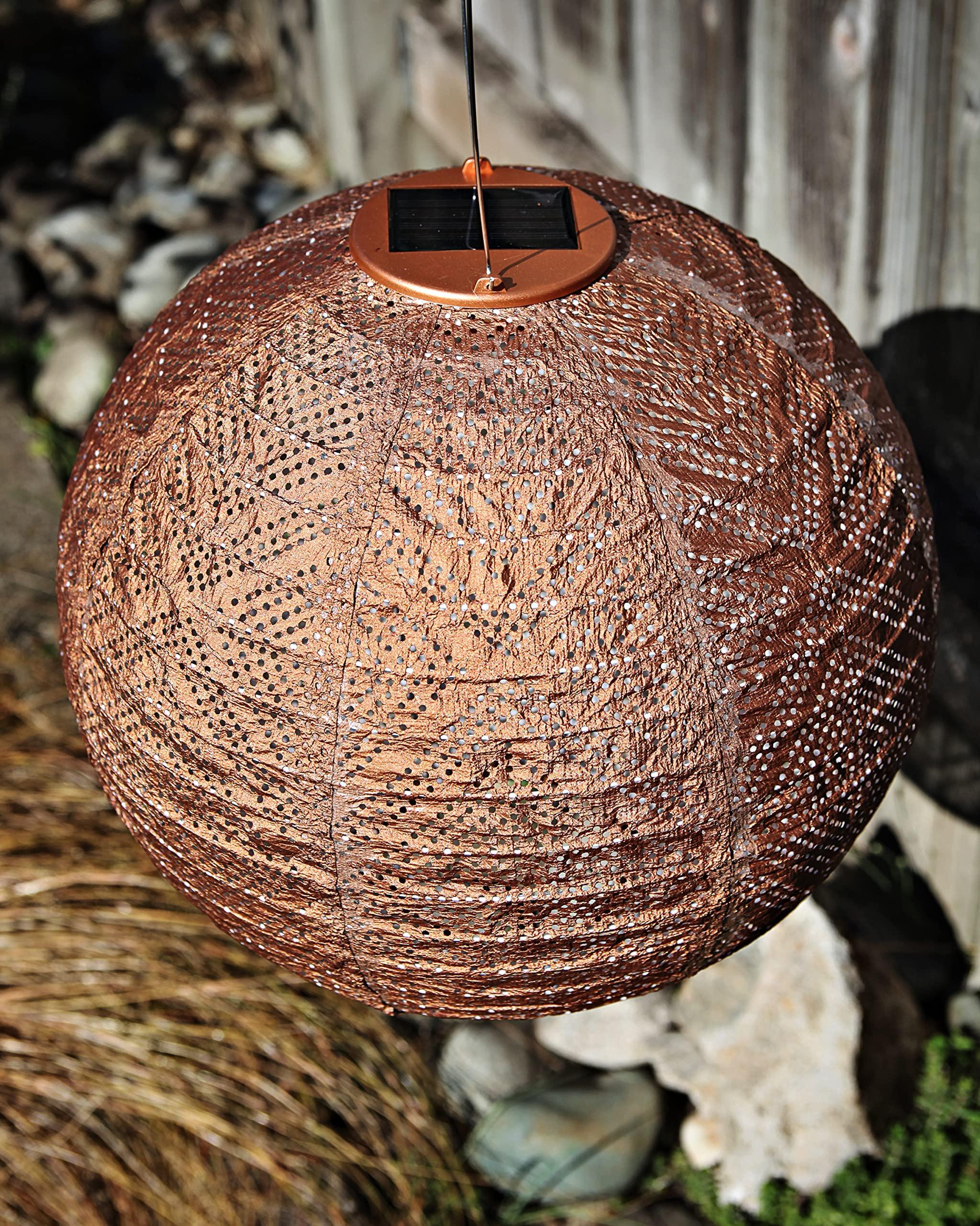 Allsop Allsop Soji Stella Market - 12\" Handmade LED Outdoor Solar Lantern - Copper