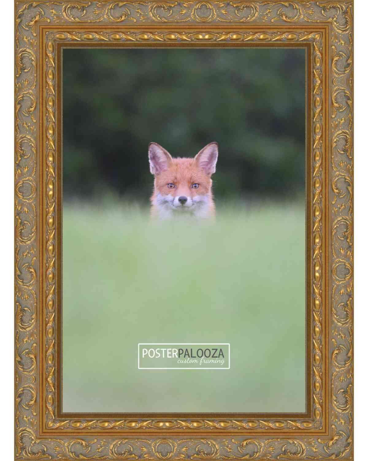 Poster Palooza Poster Palooza 30x20 Frame Gold Ornate Antique Solid Wood Picture Frame | 2 Inch Moulding Width | with UV Acrylic Plexiglass, Foam Board Backing & Hanging Hardware Included