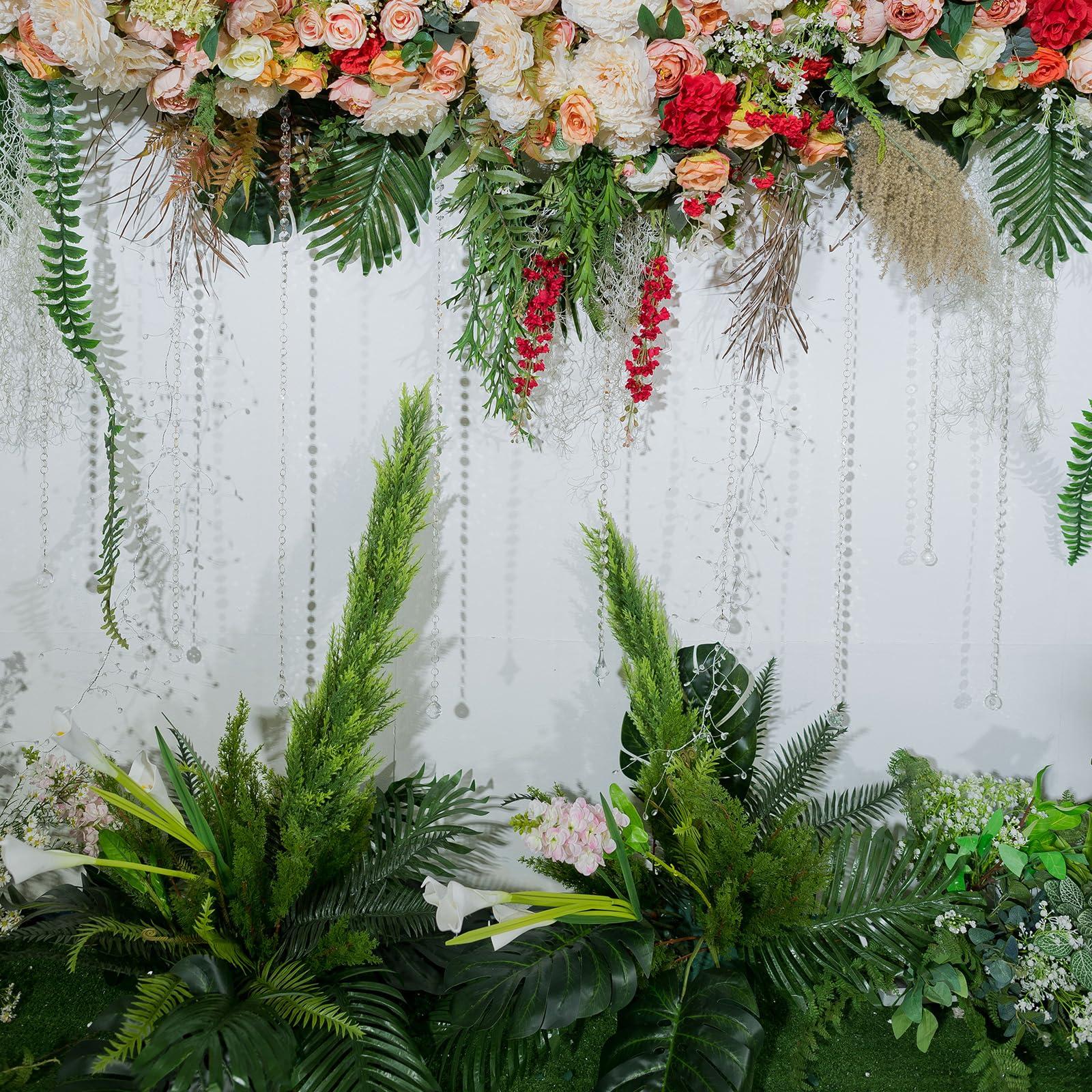 PATIKIL PATIKIL 8\" Gold Palm Leaves, 12 Pack Artificial Palm Leaves Faux Palm Fronds Fake Palm Leaf Simulation Tree Leaves for Home Hawaiian Jungle Beach Party, Style 22