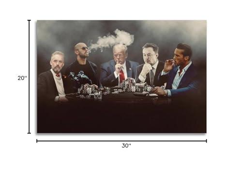 AAAG Andrew Tate Donald Trump Elon Musk Poster The Big Men Poster Canvas 90s Wall Art Room Aesthetic Posters 20x30inch(50x75cm)