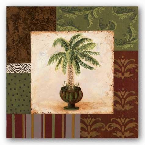 Gango Potted Palm I by Pamela Smith-Desgrosellier 12"x12" Art Print Poster