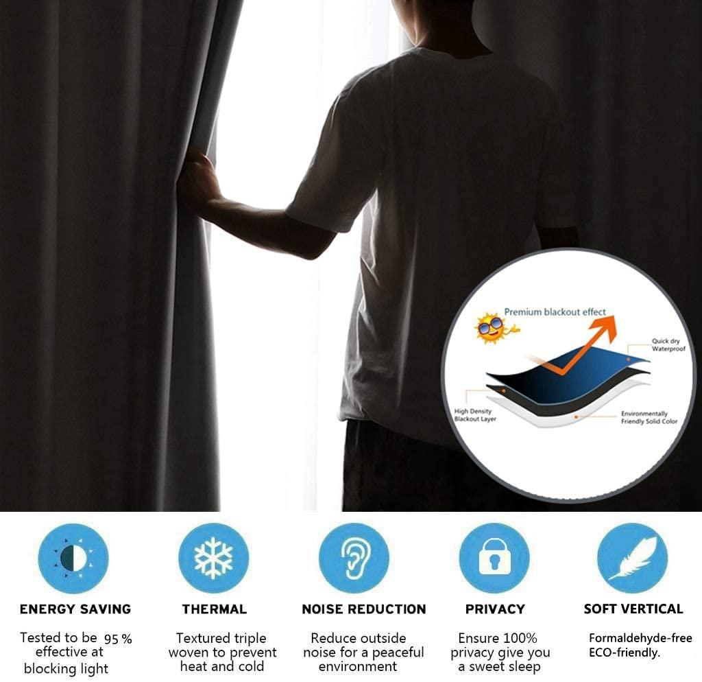 DotheDrape DotheDrape Extra Long Curtain Pinch Pleat Blackout Curtain for Bedroom - Thermal Insulated Room Darkening Curtain for Living Room, 40 x 240 Inch, 1 Panel, Gray