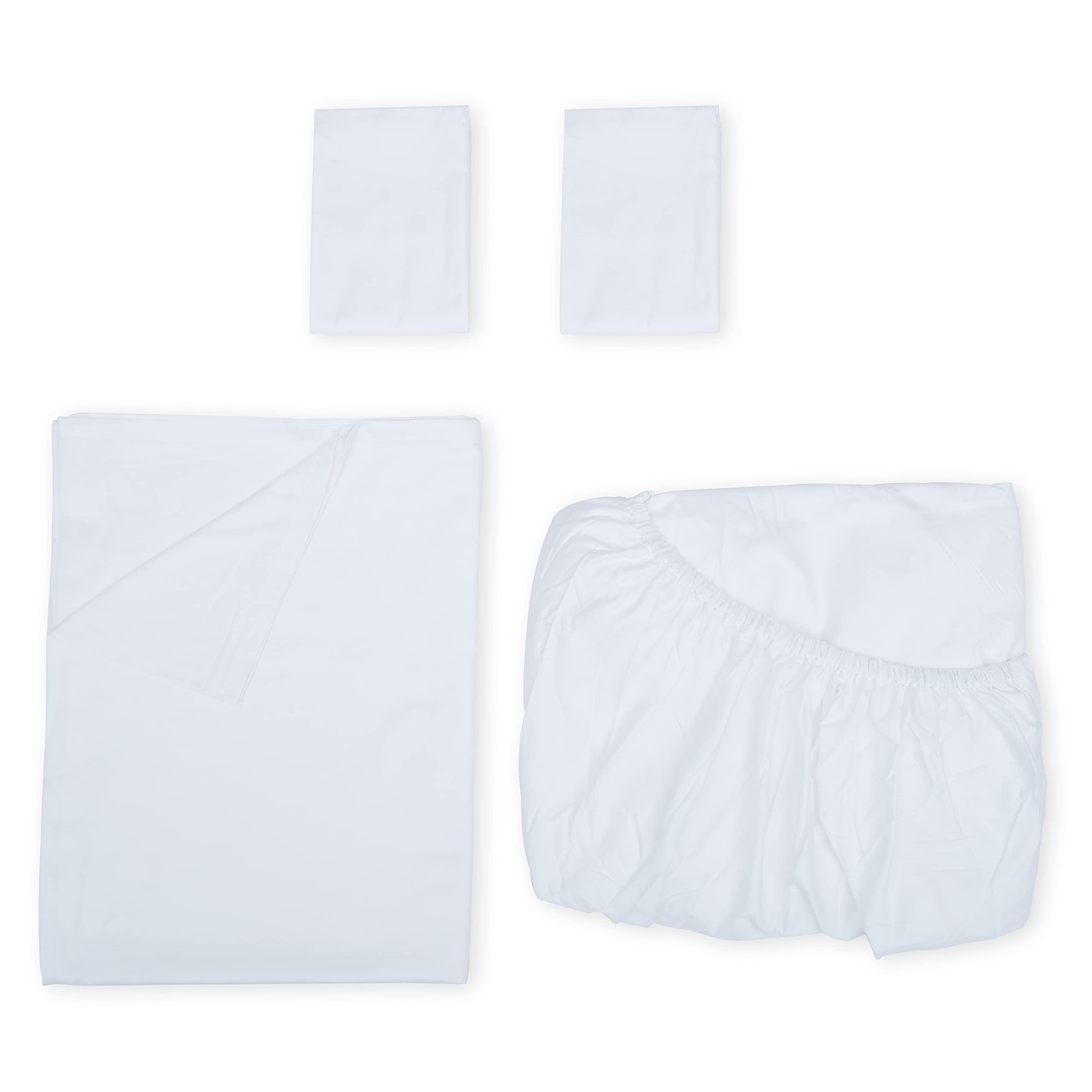 SPREAD COMFO SPREAD COMFO - Hotel Luxury Bed Sheet Set 1200 Thread Count White Solid Bedding Sheet Sets- Cooling Bed Sheet Deep Fitted Wrinkle, Fade, Stain Resistant - 4 Piece (Queen - 24\" Deep Pocket)