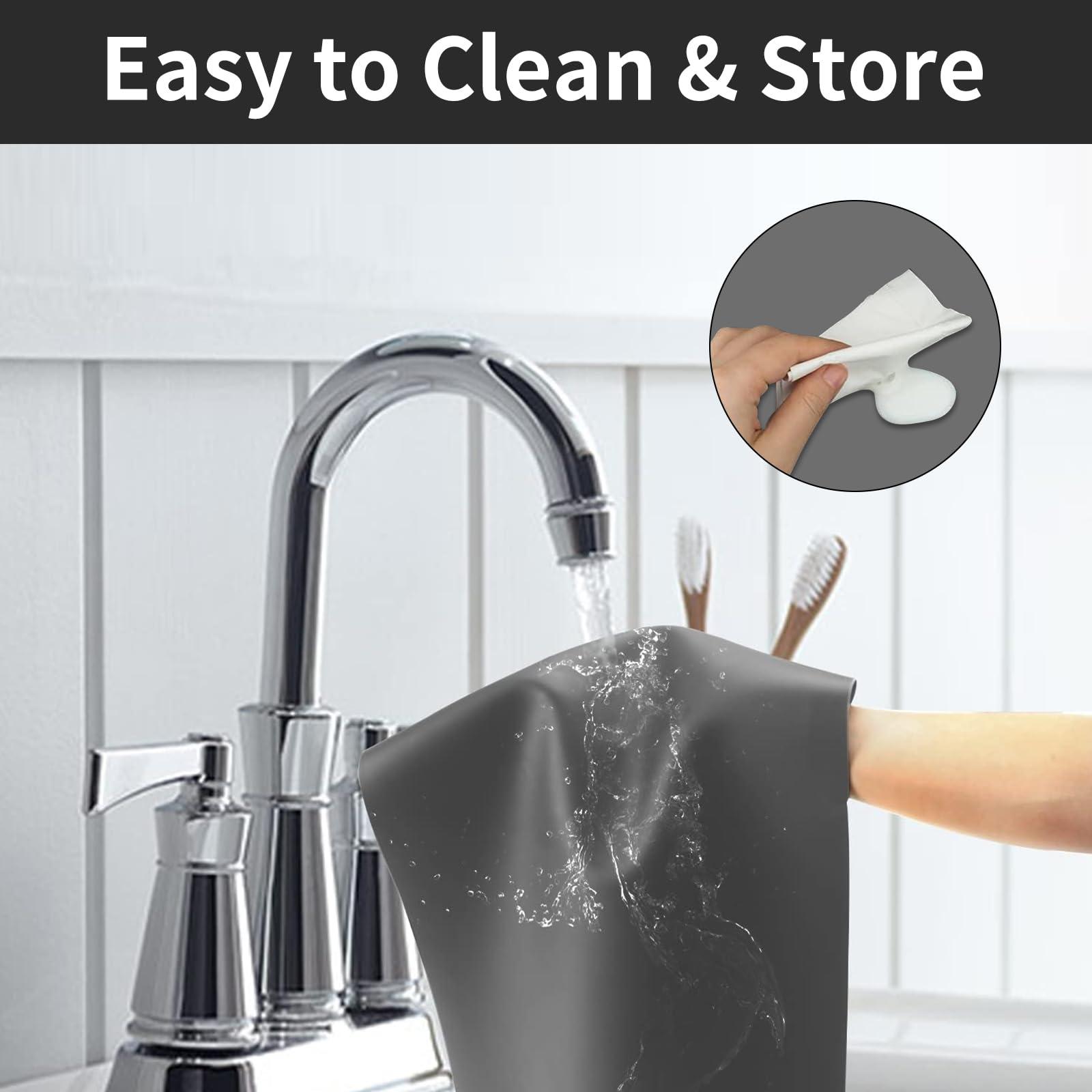 Goldleaf 2MM Extra Thick Silicone Mats for Kitchen Counter (23.6\" x 15.7\" x0.08\"), Kitchen Island Heat-Resistant Coffee Mat, Non-slip Desk Protect Mat, Multipurpose Countertop Protector (Translucent)