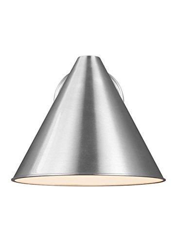 Sea Gull Lighting Seagull Sea Gull 8538501-04 Contemporary Modern One Light Outdoor Wall Lantern from Crittenden Collection in Pwt, Nckl, B/S, Slvr. Finish, Satin Aluminum