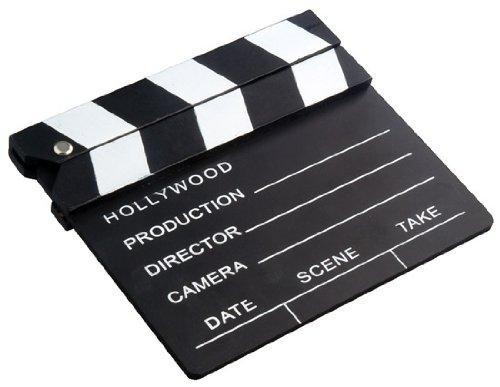 yasheng Wood Replica Movie Slate Clapboard (Black)