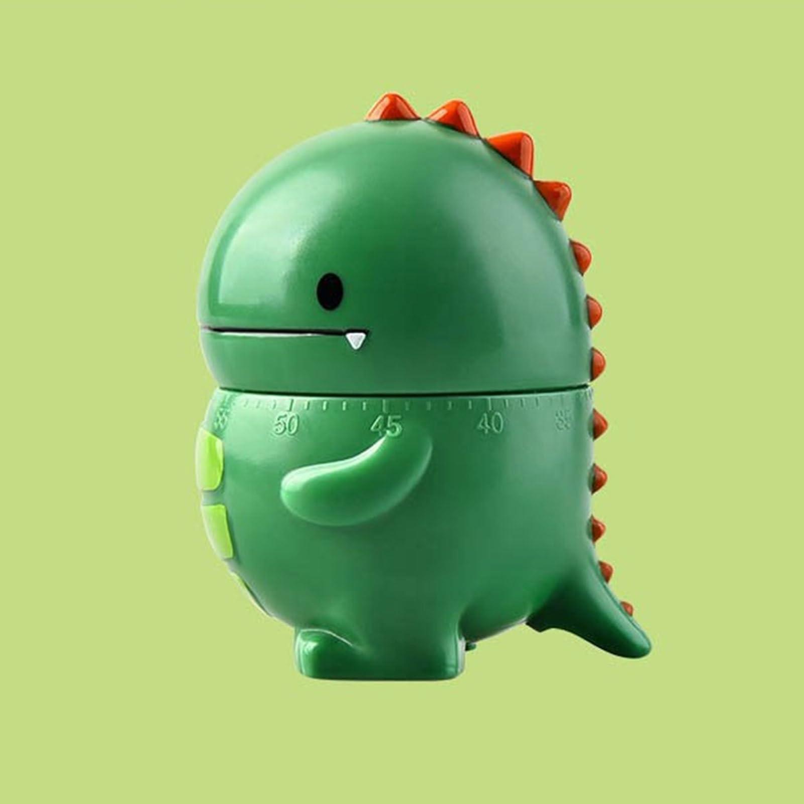 QIANQJL QIANQJL Mechanical Fashion Kitchen Timer Practical Timer Dinosaur Cooking Timers Perfect for Home Dorms and Outdoor Activities, 9*6.6cm, Green