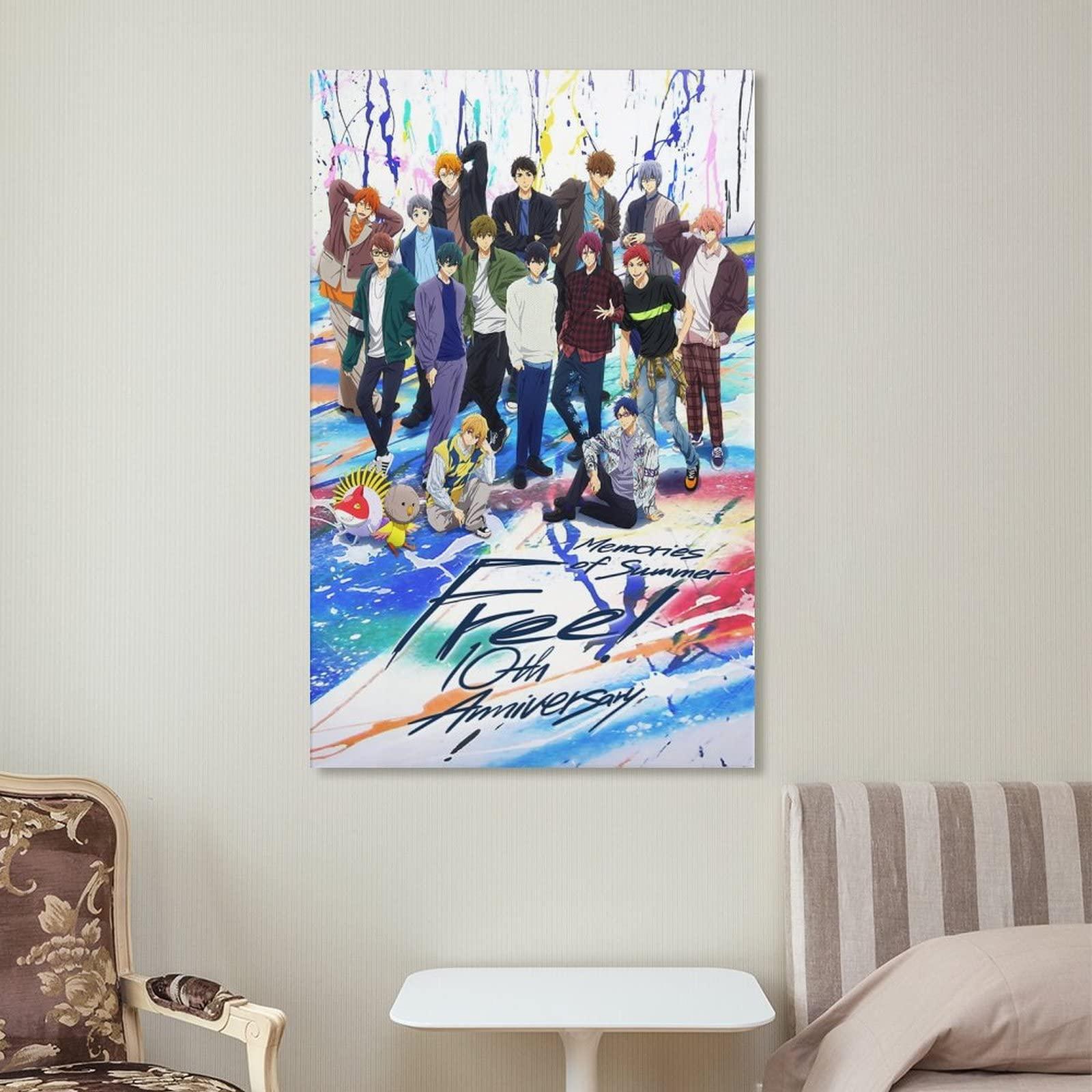 GUNKY GUNKY Anime Free! Iwatobi Swim Club Poster Home Decor Poster Wall Art Hanging Picture Print Bedroom Decorative Painting Posters Room Aesthetic 20x30inch(50x75cm)