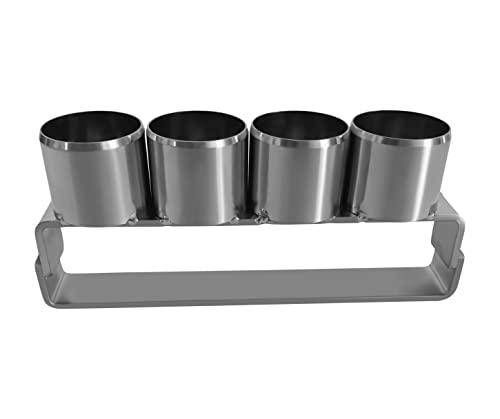 OCS Parts Donut Hole Cutter Heavy Duty Stainless Steel 4 Cut-Outs, 1-1/4 Inch Cut Size
