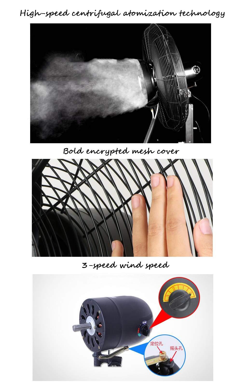 LAXF-Mist Fan Industrial Fans Cooling Big | Pedestal Fan | 3 Operational Modes | 80 Oscillation | Adjustable Height & Pivoting Fan Head | Perfect for Homes, Offices and Bedrooms