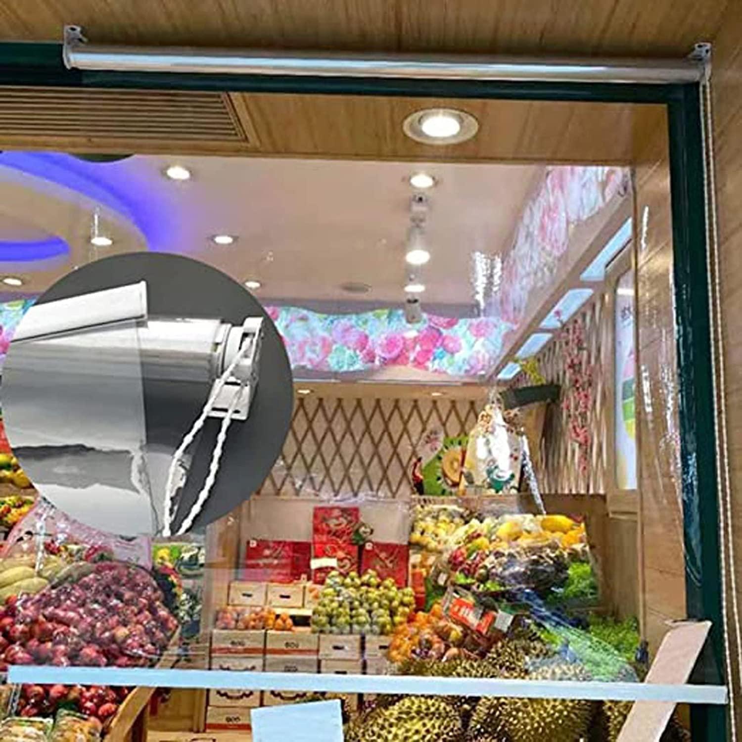 STRMAX STRMAX Waterproof Clear Roll Up Blinds, Plastic Waterproof Roll-Up with Hardware, Outdoor Patio Balcony PVC Rain Curtain,Exterior Roller Shade Patio Curtains,Customizable (Color : Clear, Size : 85x1