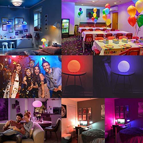 ChangM E12 LED Light Bulbs 5W, 40W Equivalent, Small Base B11 Candelabra Light Bulbs, Set of 6 LED Color Changing Light Bulbs, Dimmable Color Candle Bulb with Remote Control RGB Warm White 2700K