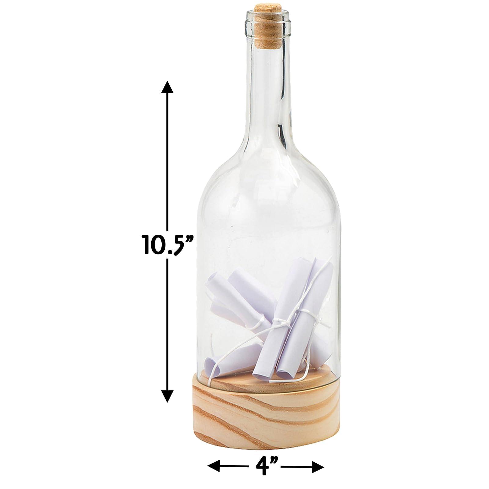 Fun Express Message In Bottle Glass Jar Set - 204 Pieces - Wedding and Bridal Shower Accessories