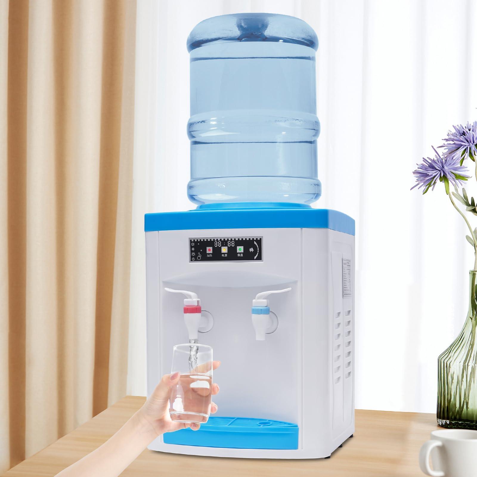 TFCFL TFCFL Hot and Cold Water Dispenser, Top Loading Water Cooler Water Dispenser Countertop Water Cooler Dispenser for 3 to 5 Gallon Bottles, Electric Water Dispenser for Office Home