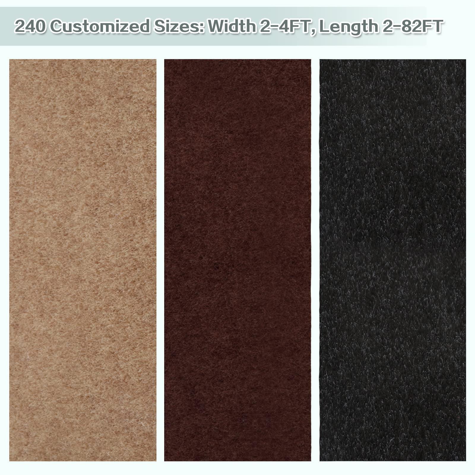 ZGR HOME&GARDEN Custom Size Runner Rug 3 ft x 21 ft, ZGR Carpet Runners Hallway Entryway Kitchen Garage Laundry Room Area Rugs with Non-Slip Rubber Backing, Black