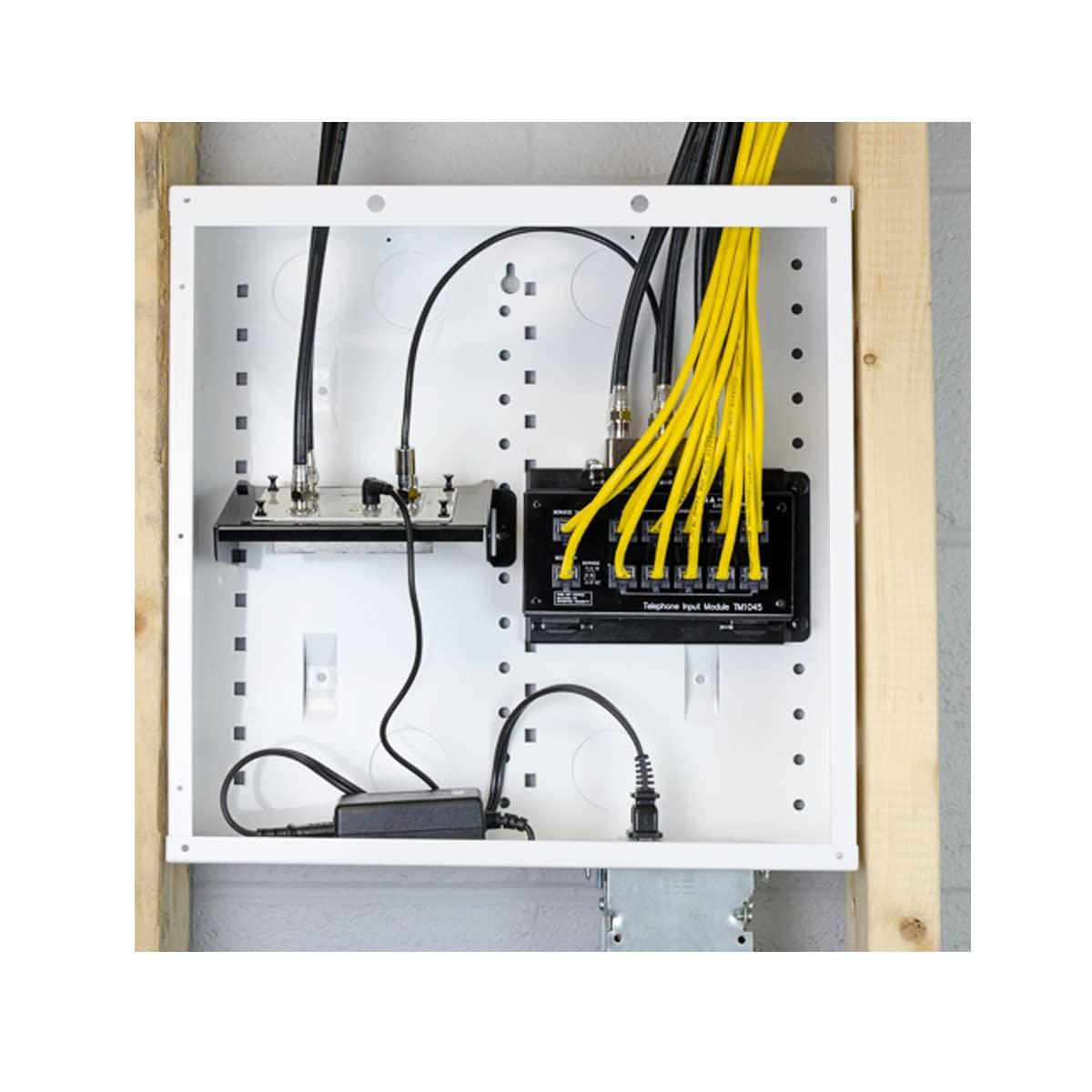 On-Q Legrand - OnQ, Cable Management, Structured Media Enclosure, In-Wall Enclosure, 14 inch, Glossy White, EN1480