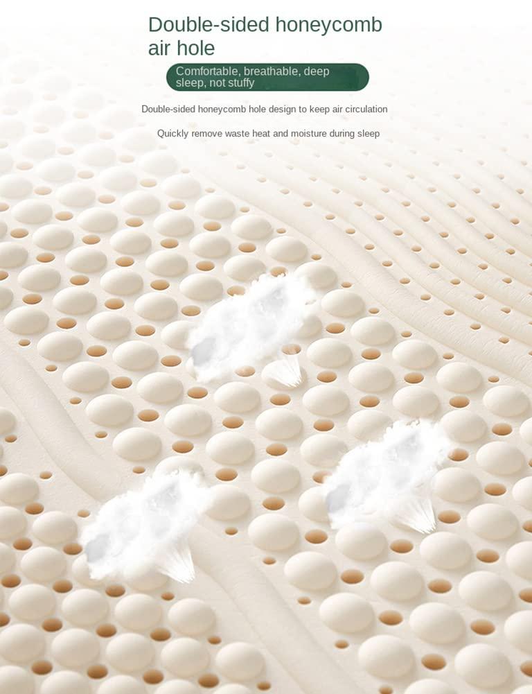 WKXTECZT WKXTECZT 100% Natural Latex Mattress,Washable Natural Latex Mattress Imported Natural Rubber Pure Mattress,Honeycomb Pore Ventilation,Latex Mattress,2in,180x220cm(71x86in)