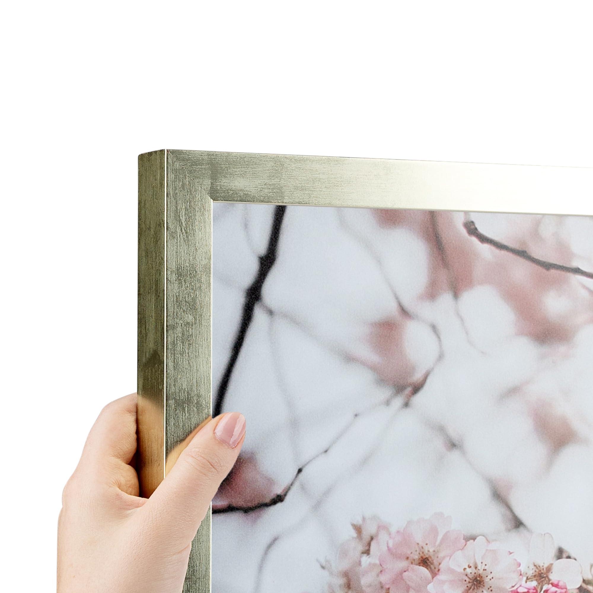ArtToFrames ArtToFrames 8x12 Inch Green Picture Frame, This 0.81 Inch Custom Wood Poster Frame is Olive - Comes with Foam Backing 3/16 inch and Regular Glass (FBPLE100927-8x12)