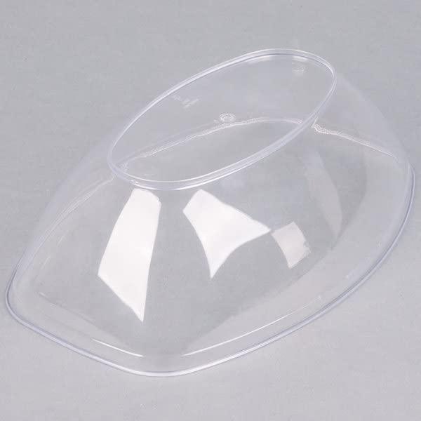 Nicole Fantini Nicole Fantini Clear 80 Oz Oval Shaped Disposable Plastic Serving Luau Bowls to serve Salad, Snack and Food in Elegant Parties, Hotel & Resturant. 8Ct