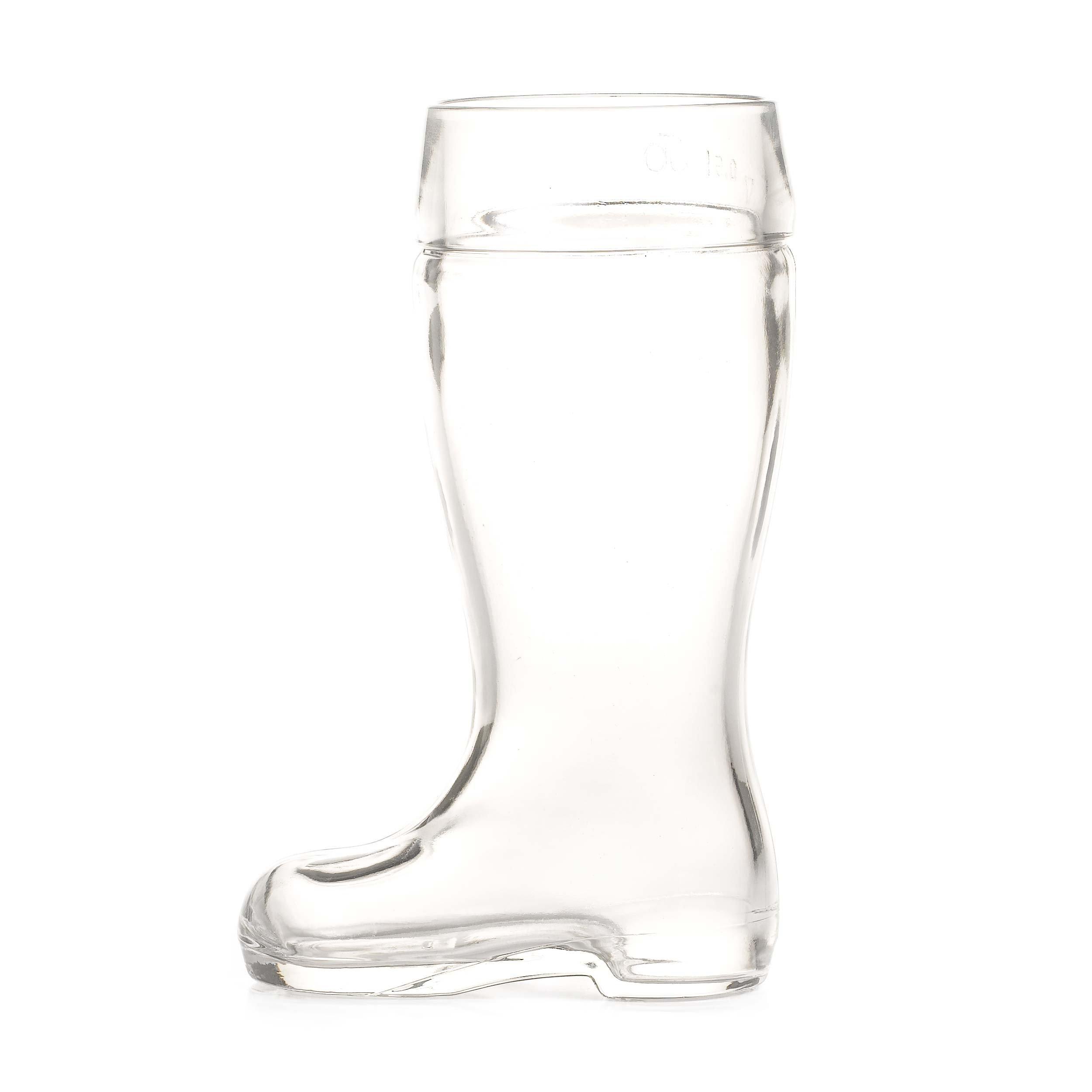 Stolzle Stlzle Lausitz Beer Boot, 1.0 liter Glass, Modern Style, Durable, Clear Glass, Made in Europe